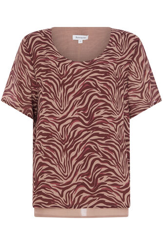 Zebra Print Double Layered Top
